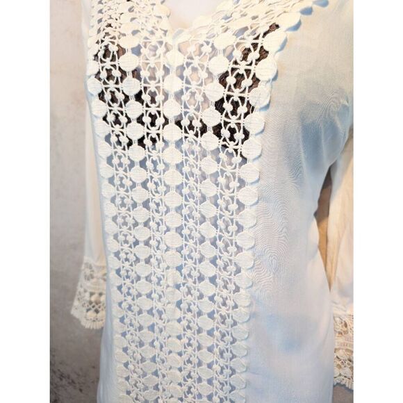 Solitaire swim see-through white tunic medium - Picture 4 of 6